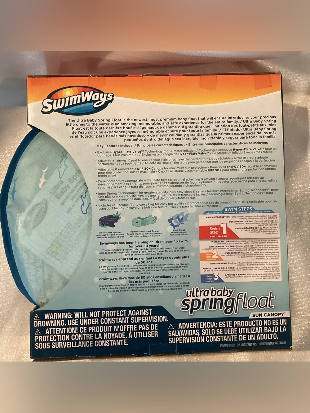 Ultra Baby SpringFloat Sun Canopy - Blue - Picture 2 of 4